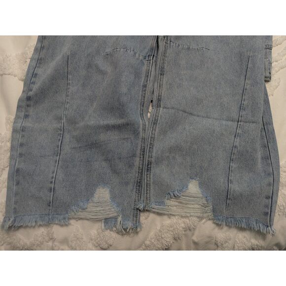 👖 NiMin Barrel Jeans Light Wash w/ Frayed Hem – Size Small – NWT - Picture 4 of 5